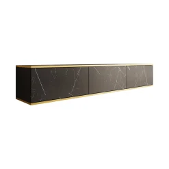 Orleans - TV-Meubel - Zwart marmerlook - 175x32x30 cm