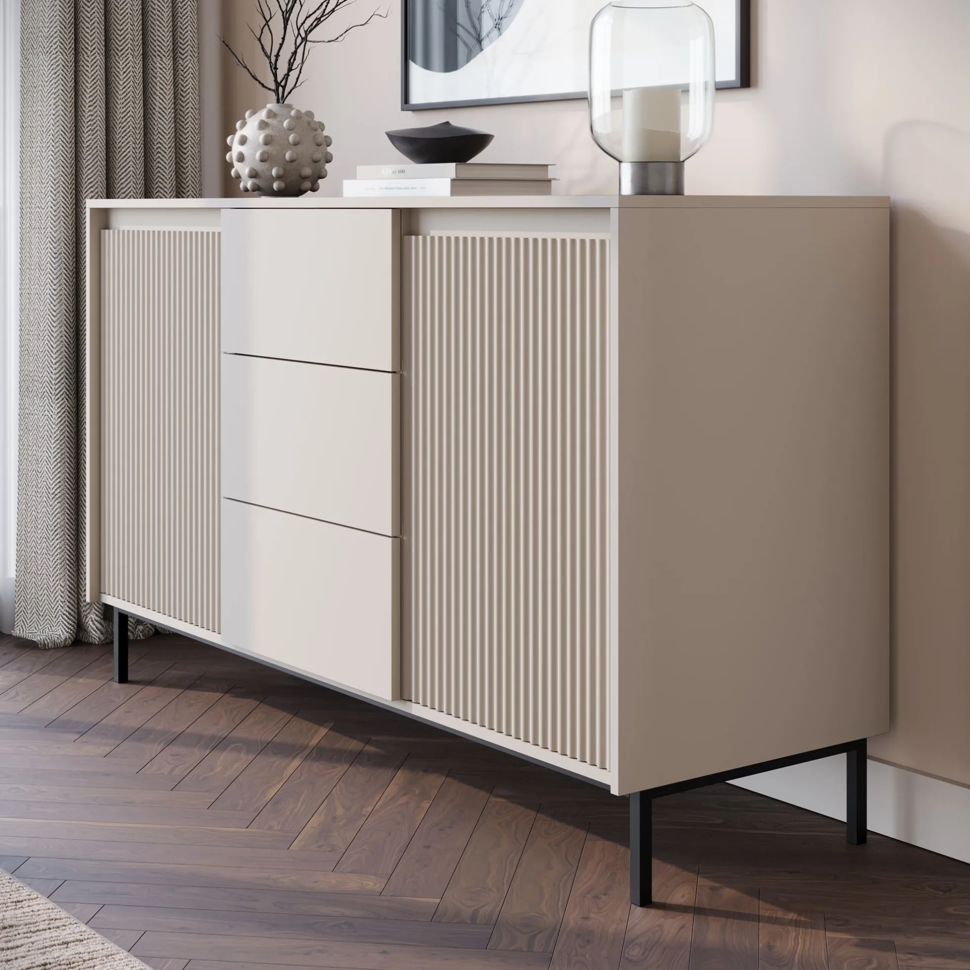 Orvana - Dressoir - Beige - 153x50x90 cm