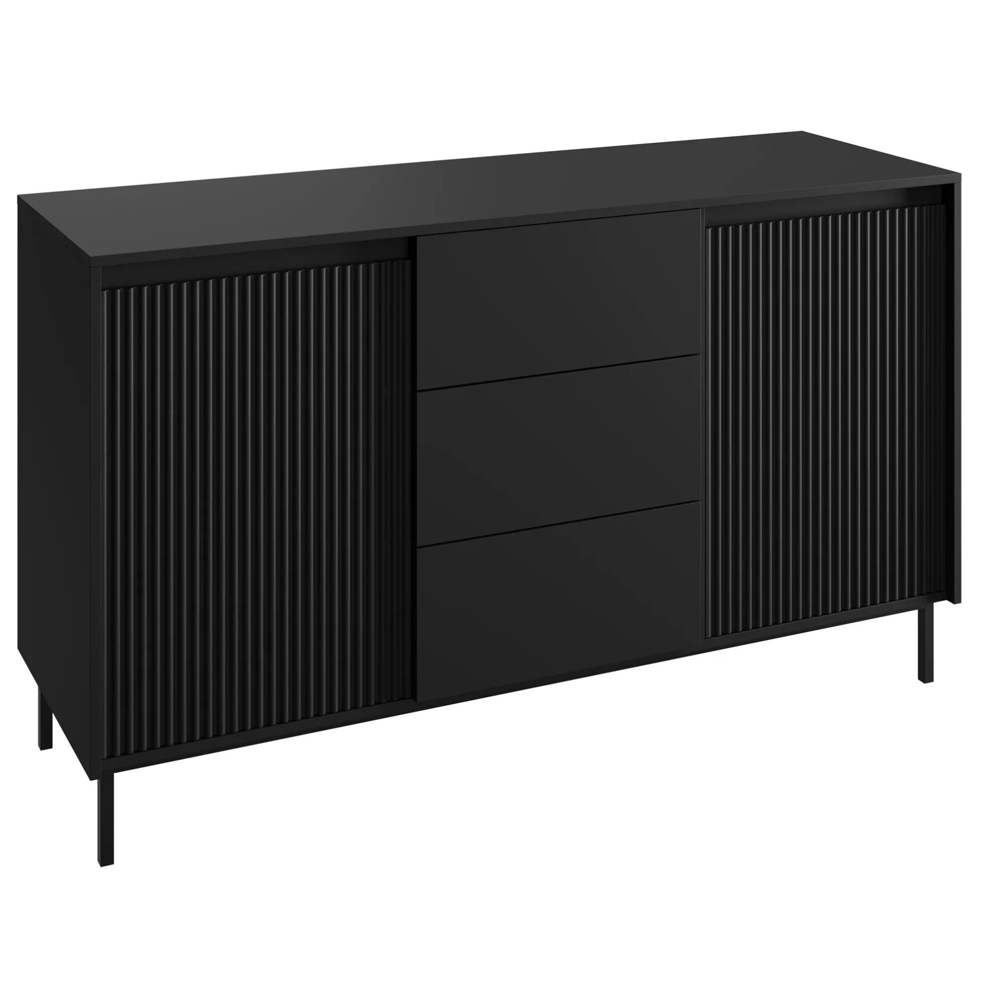 Orvana - Dressoir - Zwart - 153x50x90 cm
