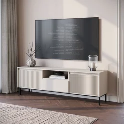 Orvana - TV-Meubel met 2 deuren - Beige - 174x40x60 cm