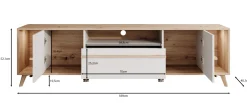 Oswald - TV-Meubel - Wit - 189 cm