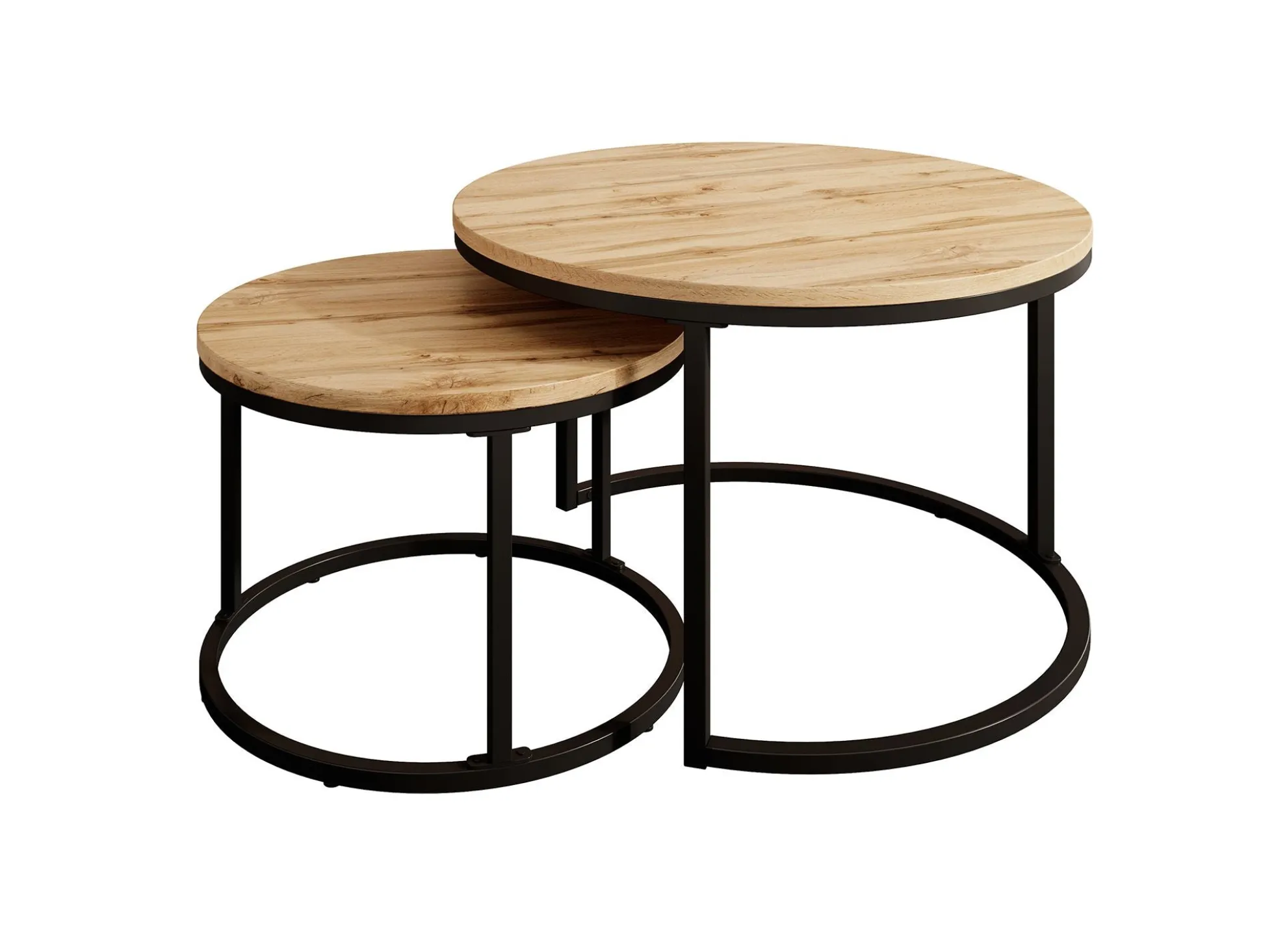 Ovalo - Salontafel set van 2 - Eiken