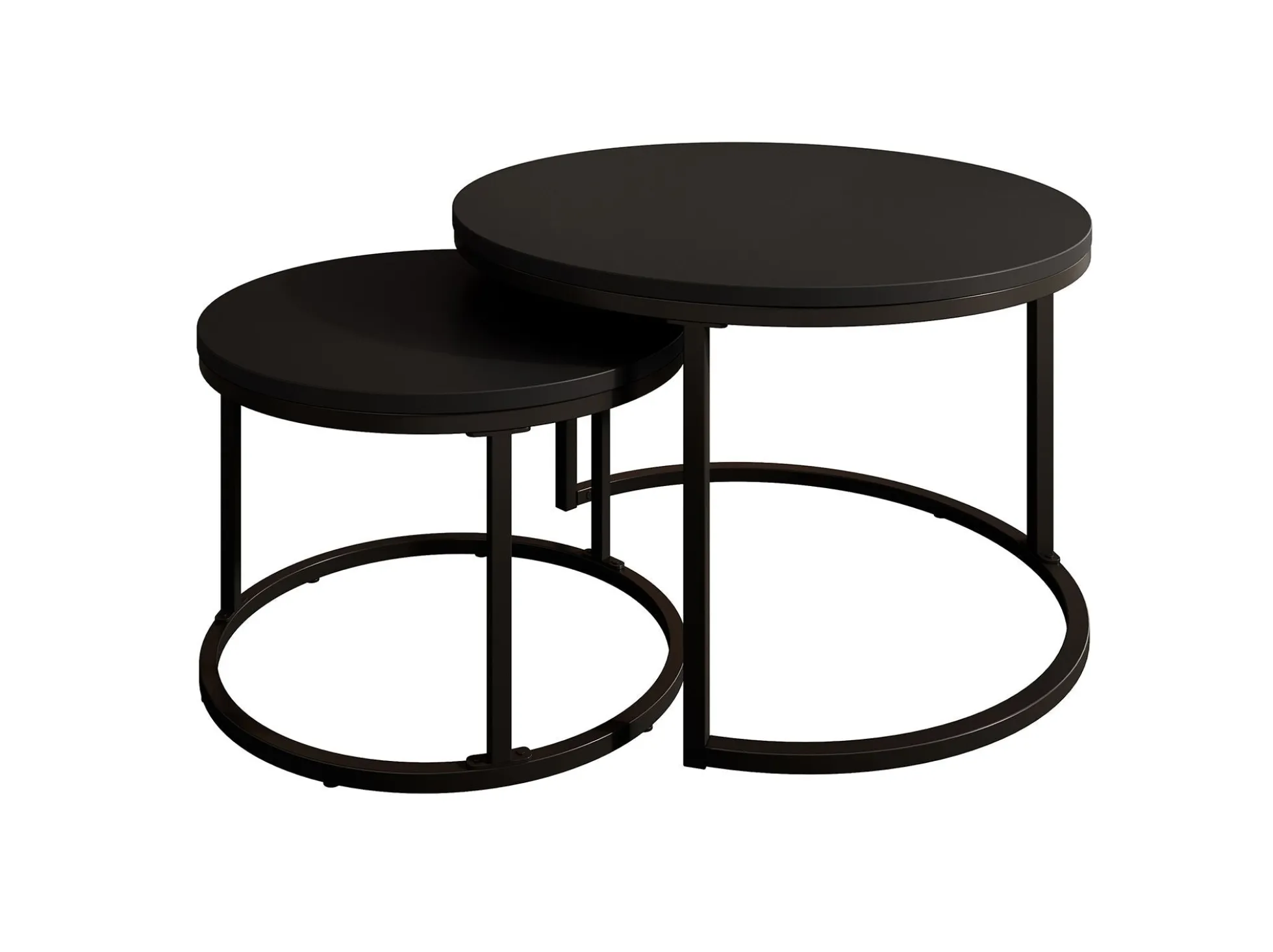 Ovalo - Salontafel set van 2 - Zwart