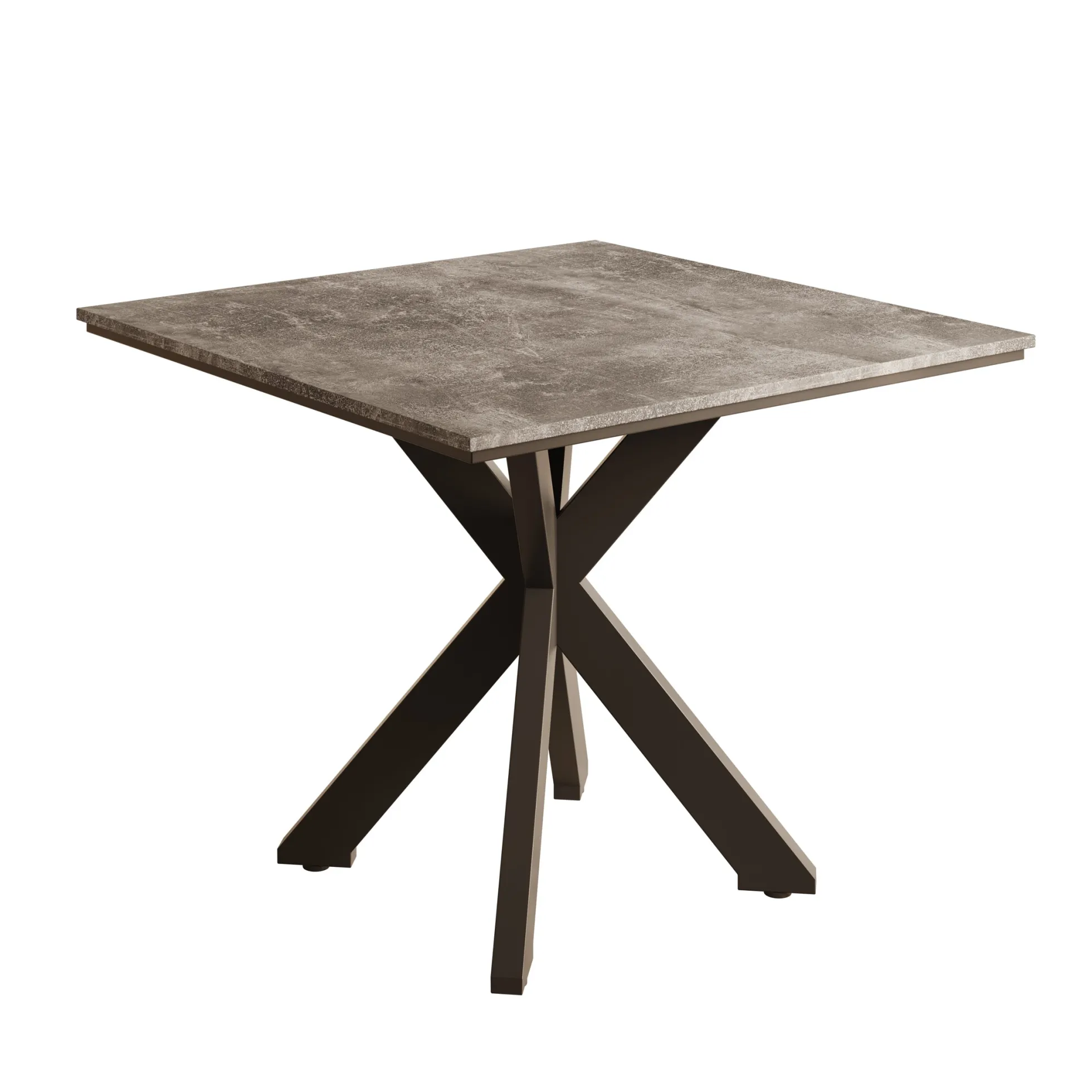 Pacey - Eetkamertafel - Betonlook - 90x90x74 cm