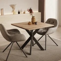 Pacey - Eetkamertafel - Eiken - 90x90x74 cm