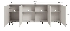 Palamos - Dressoir - Wit - 200x40x82 cm
