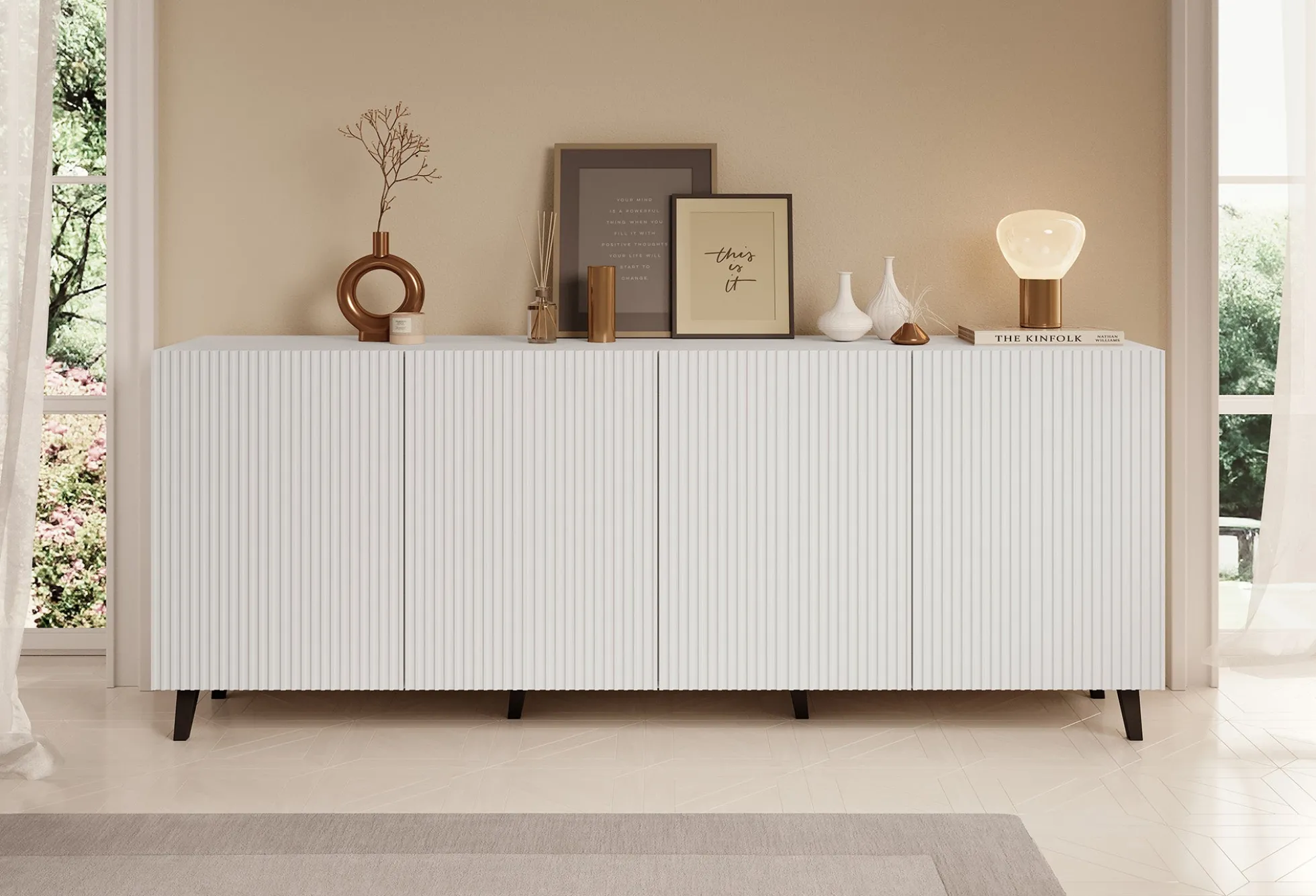 Palamos - Dressoir - Wit - 200x40x82 cm