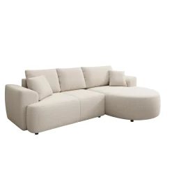 Palladio - Hoekbank 3-zits met chaise longue - Stof beige - Rechts