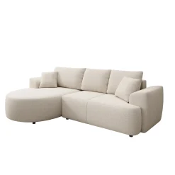 Palladio - Hoekbank 3-zits met chaise longue - Stof beige - Links