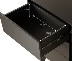 Palladium - Dressoir - Eiken/zwart - 104x39x83 cm