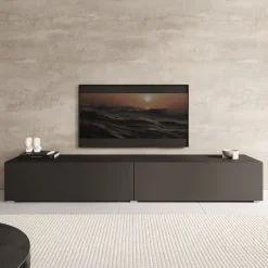 Palm - TV-Meubel - Mat zwart - 200x40x30 cm