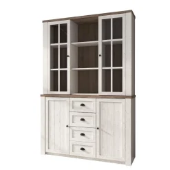 Parello 2 - Buffetkast - Wit/eiken - 130x43x199 cm