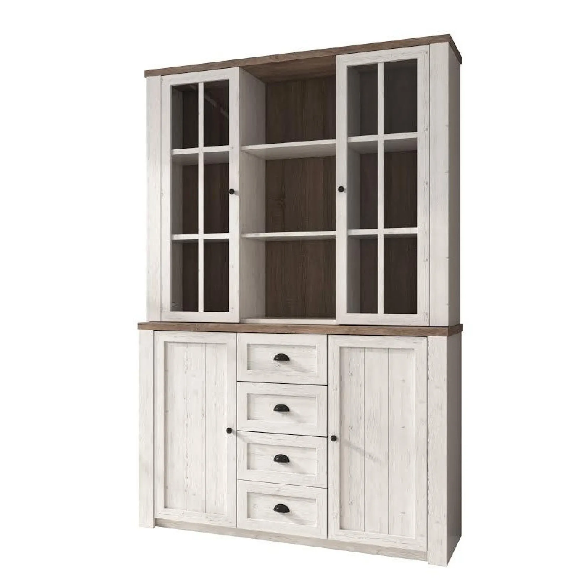 Parello 2 - Buffetkast - Wit/eiken - 130x43x199 cm