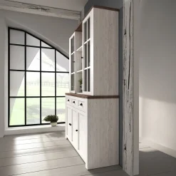 Parello 7 - Buffetkast - Wit/eiken - 130x43x199 cm