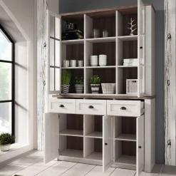 Parello 7 - Buffetkast - Wit/eiken - 130x43x199 cm