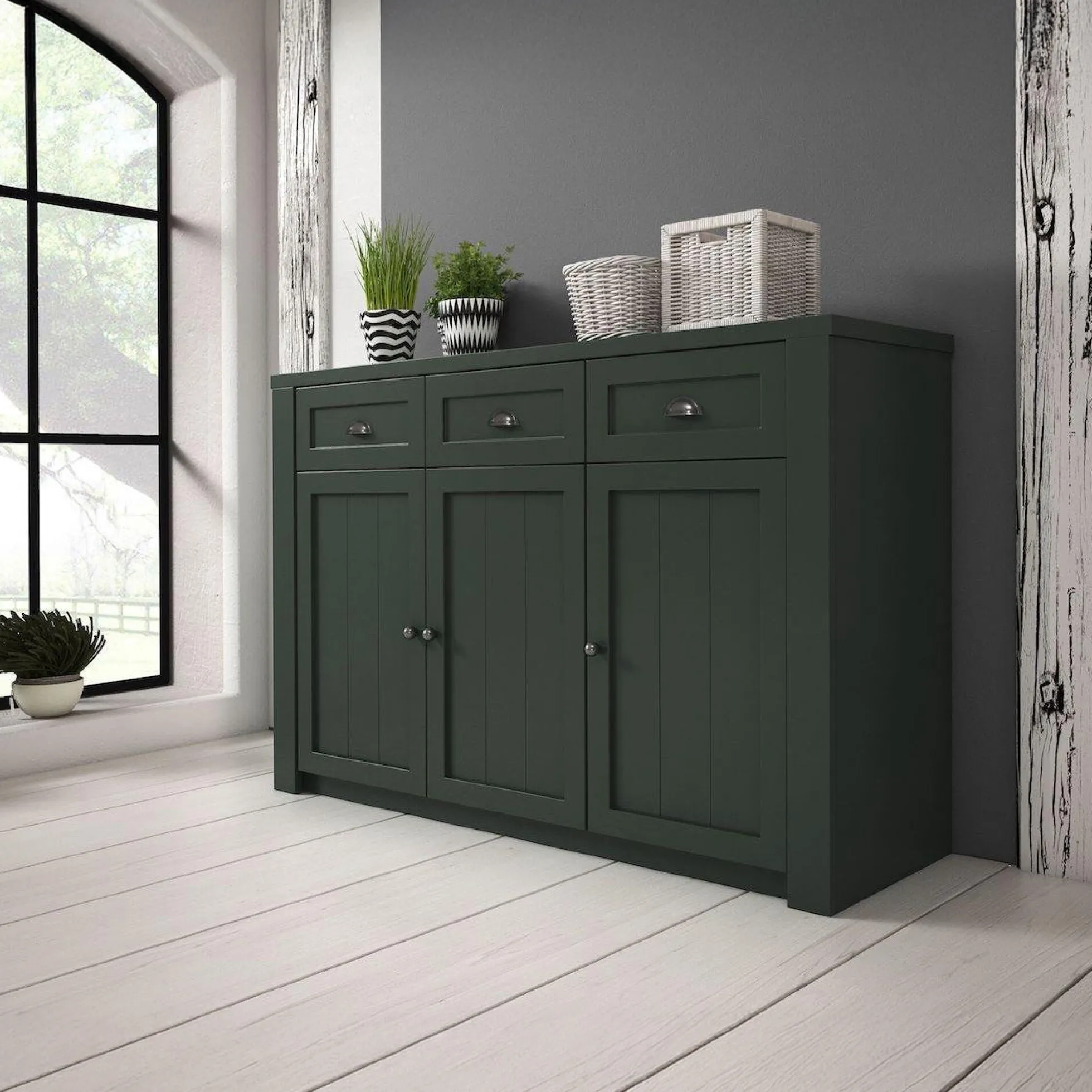 Parello 3 - Dressoir - Groen - 130x43x88 cm