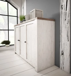 Parello 4 - Dressoir - Wit/eiken - 130x43x88 cm