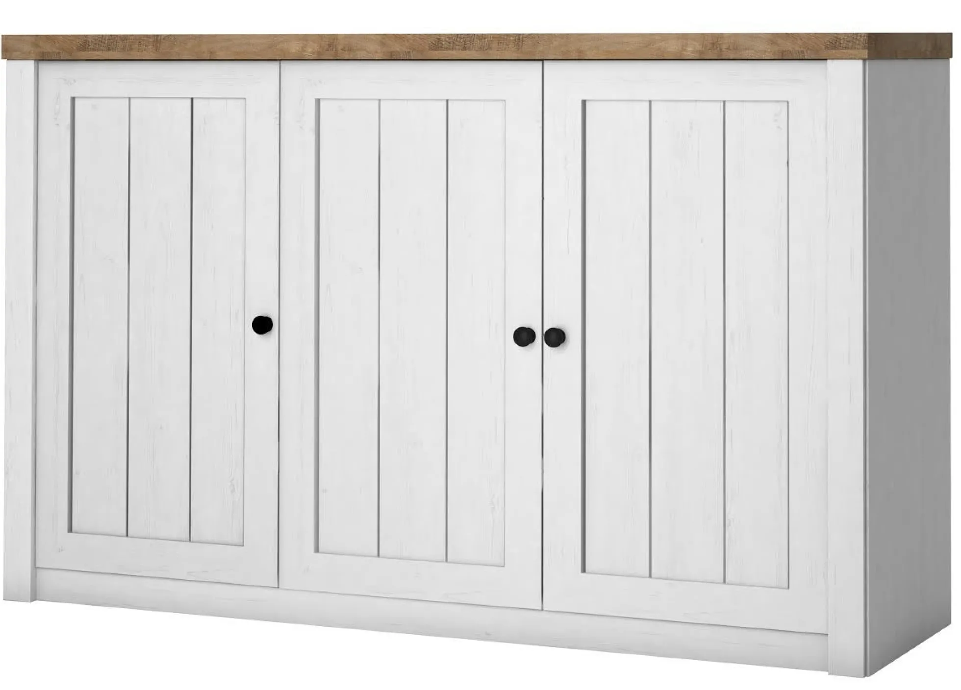 Parello 4 - Dressoir - Wit/eiken - 130x43x88 cm