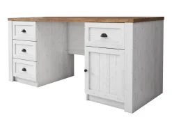 Parello - Bureau - Wit/eiken - 160x67 cm