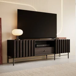Paz - TV-Meubel met 2 deuren - Donker eiken - 165 cm