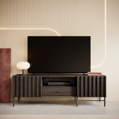 Paz - TV-Meubel met 2 deuren - Donker eiken - 165 cm
