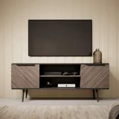 Pedro - TV-Meubel - Donker eiken/zwart eiken - 150 cm