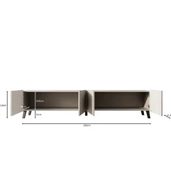 Pepinos 2 - TV-Meubel - Beige - 200x42x44 cm