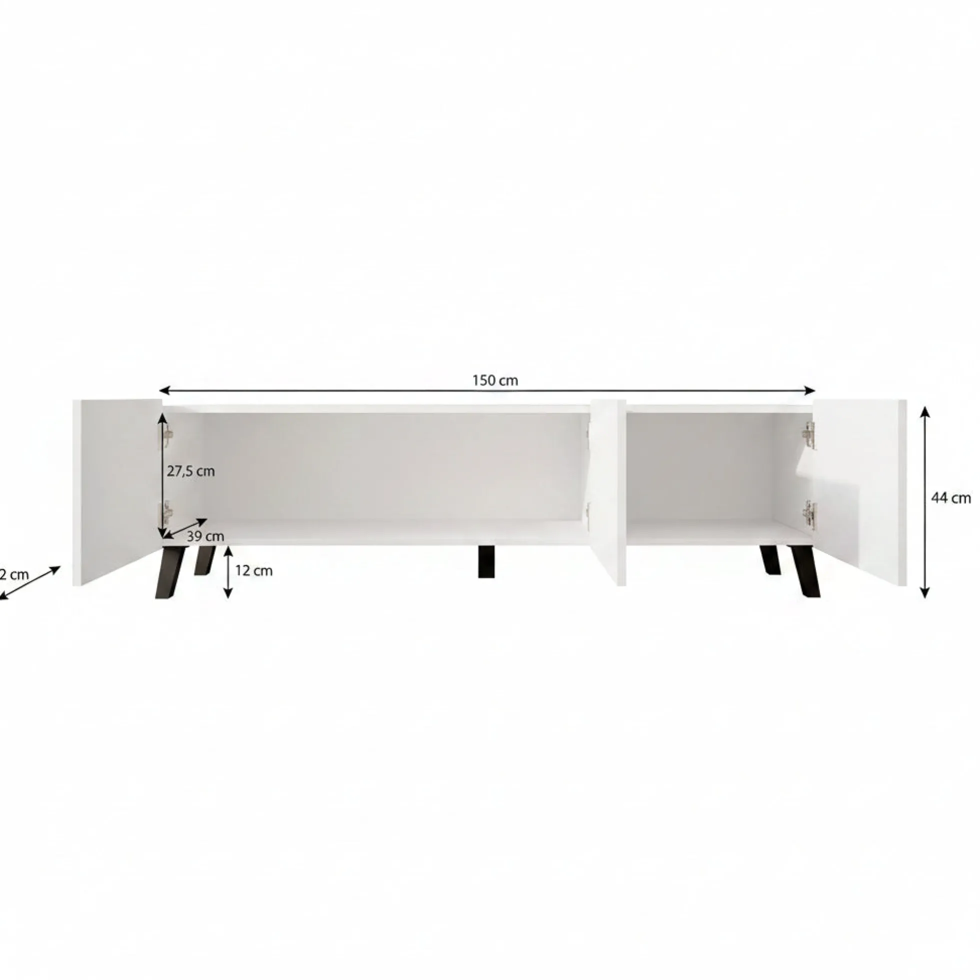 Pepinos 2 - TV-Meubel - Eiken - 150x42x44 cm
