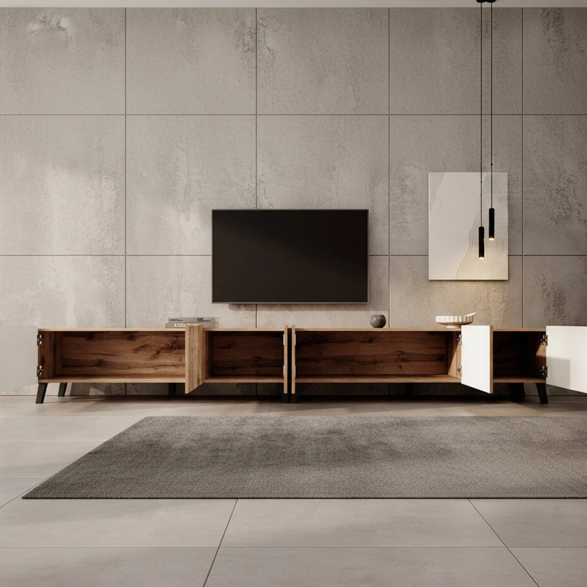 Pepinos 2 - TV-Meubel - Eiken - 300x42x44 cm