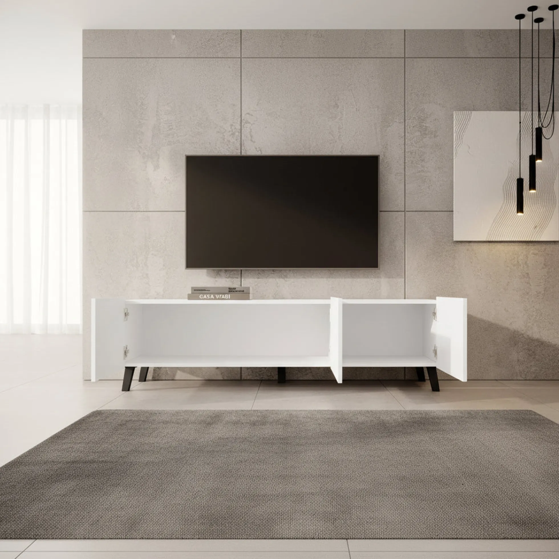 Pepinos 2 - TV-Meubel - Wit - 150x42x44 cm