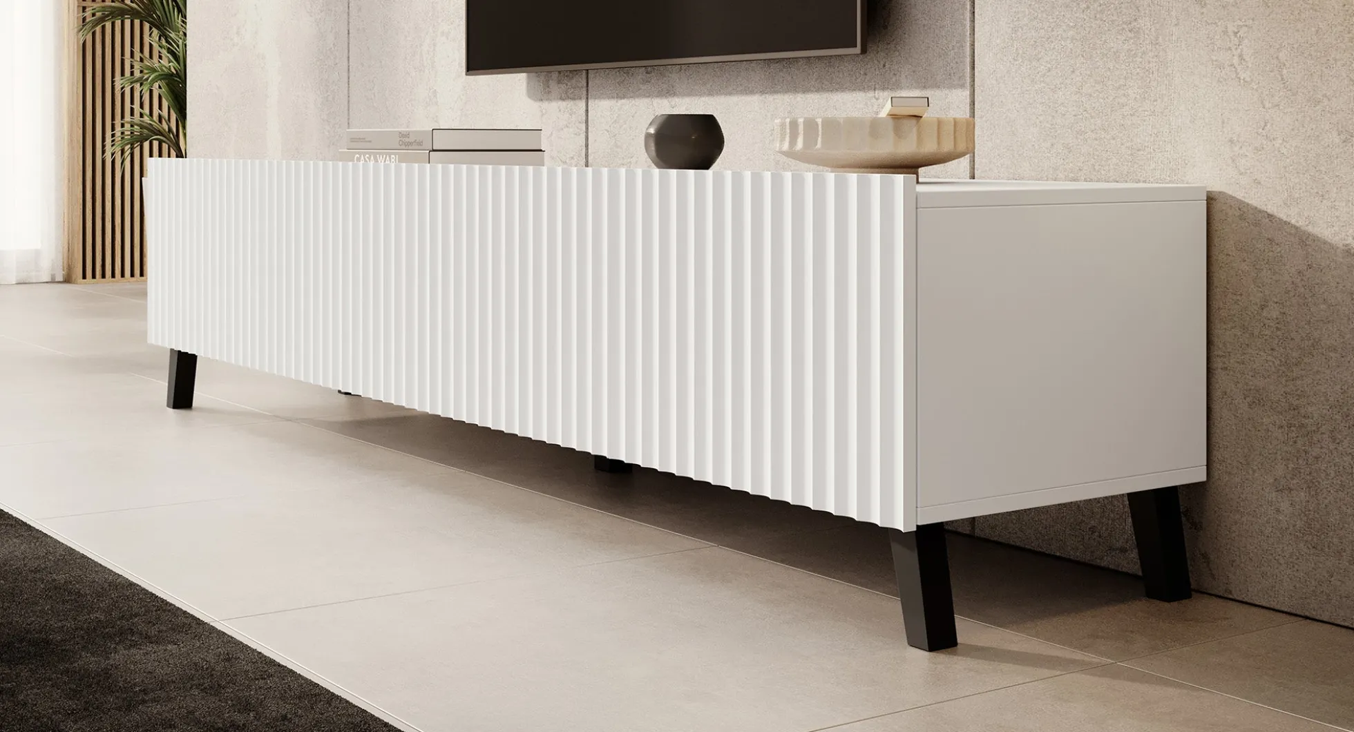 Pepinos 2 - TV-Meubel - Wit - 200x42x44 cm