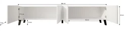 Pepinos 2 - TV-Meubel - Wit - 200x42x44 cm