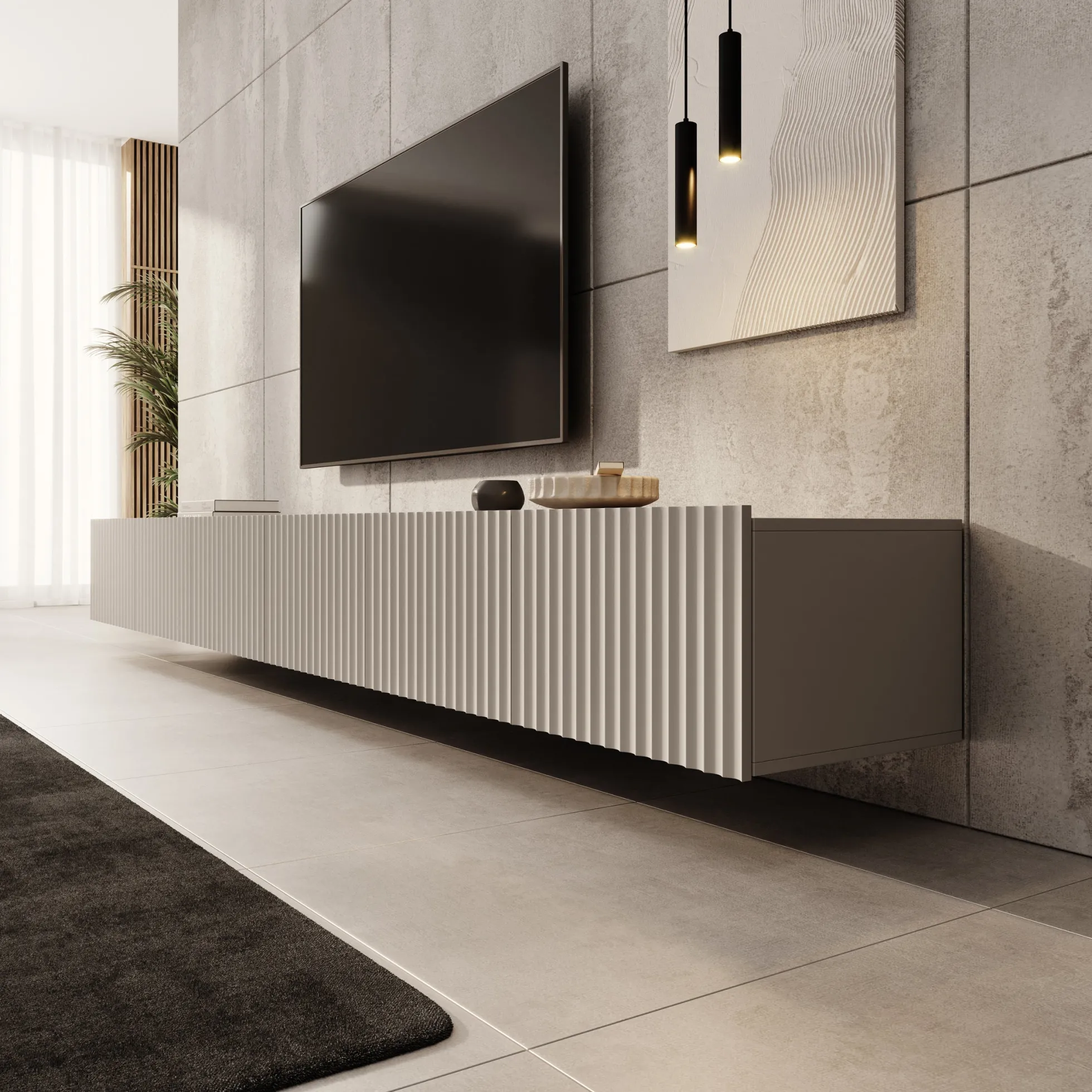Pepinos - TV-Meubel - Beige - 300x42x33 cm