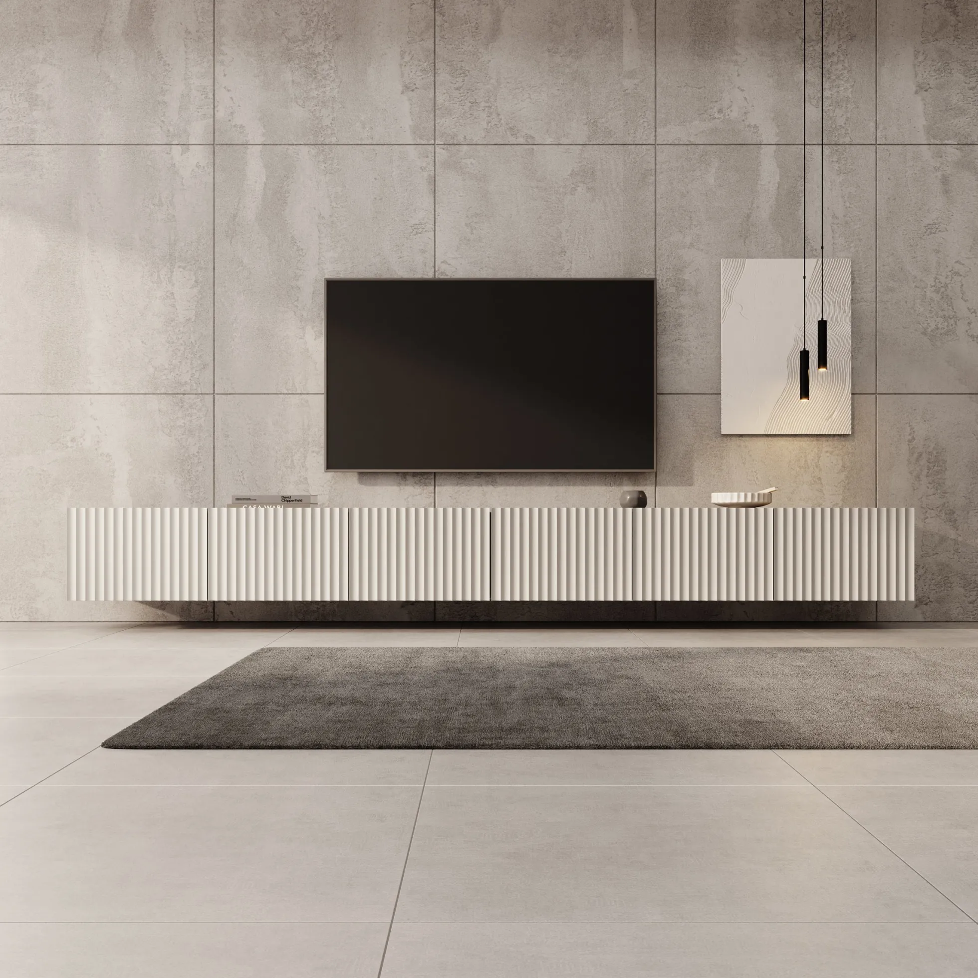 Pepinos - TV-Meubel - Beige - 300x42x33 cm