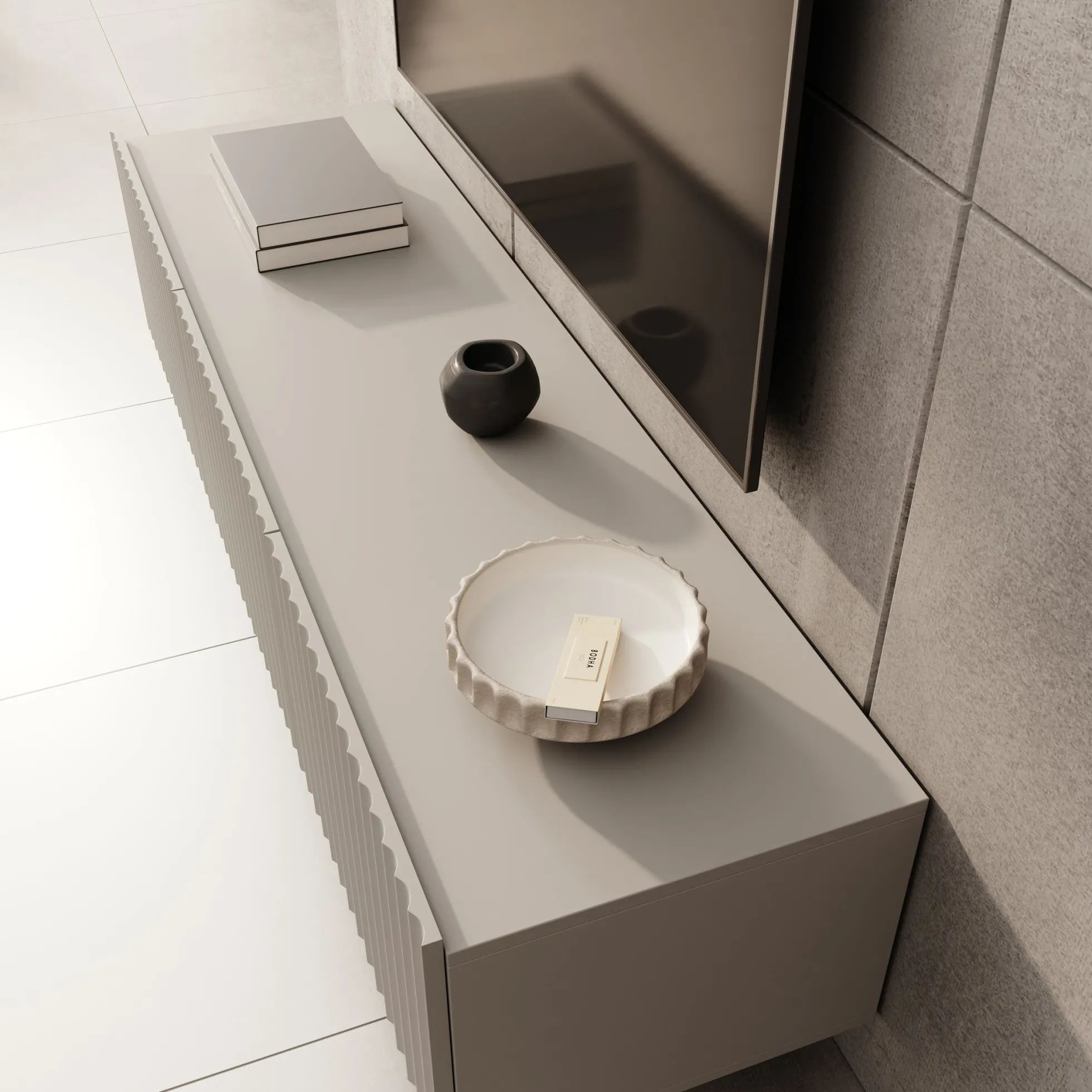 Pepinos - TV-Meubel - Beige - 150x42x33 cm