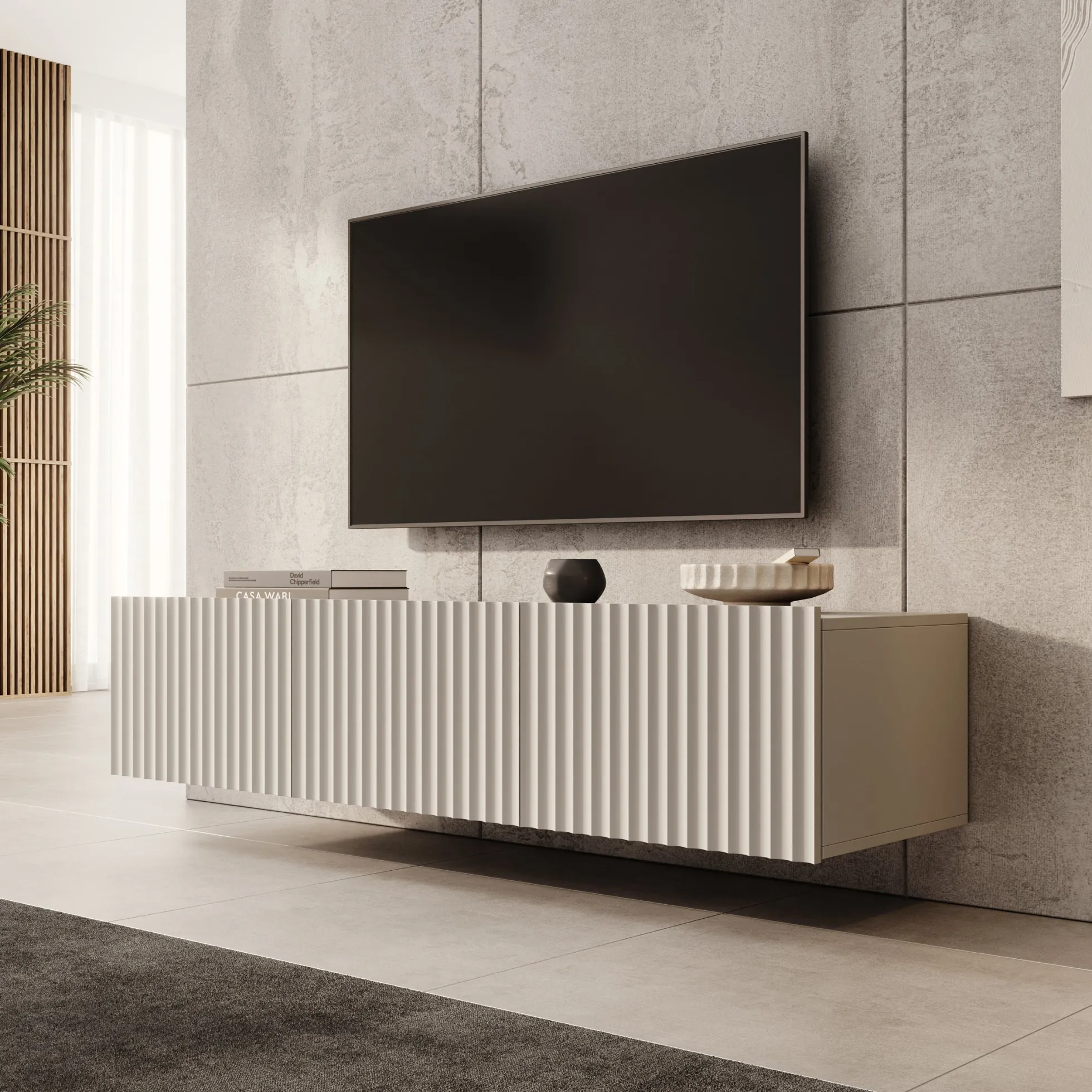 Pepinos - TV-Meubel - Beige - 150x42x33 cm
