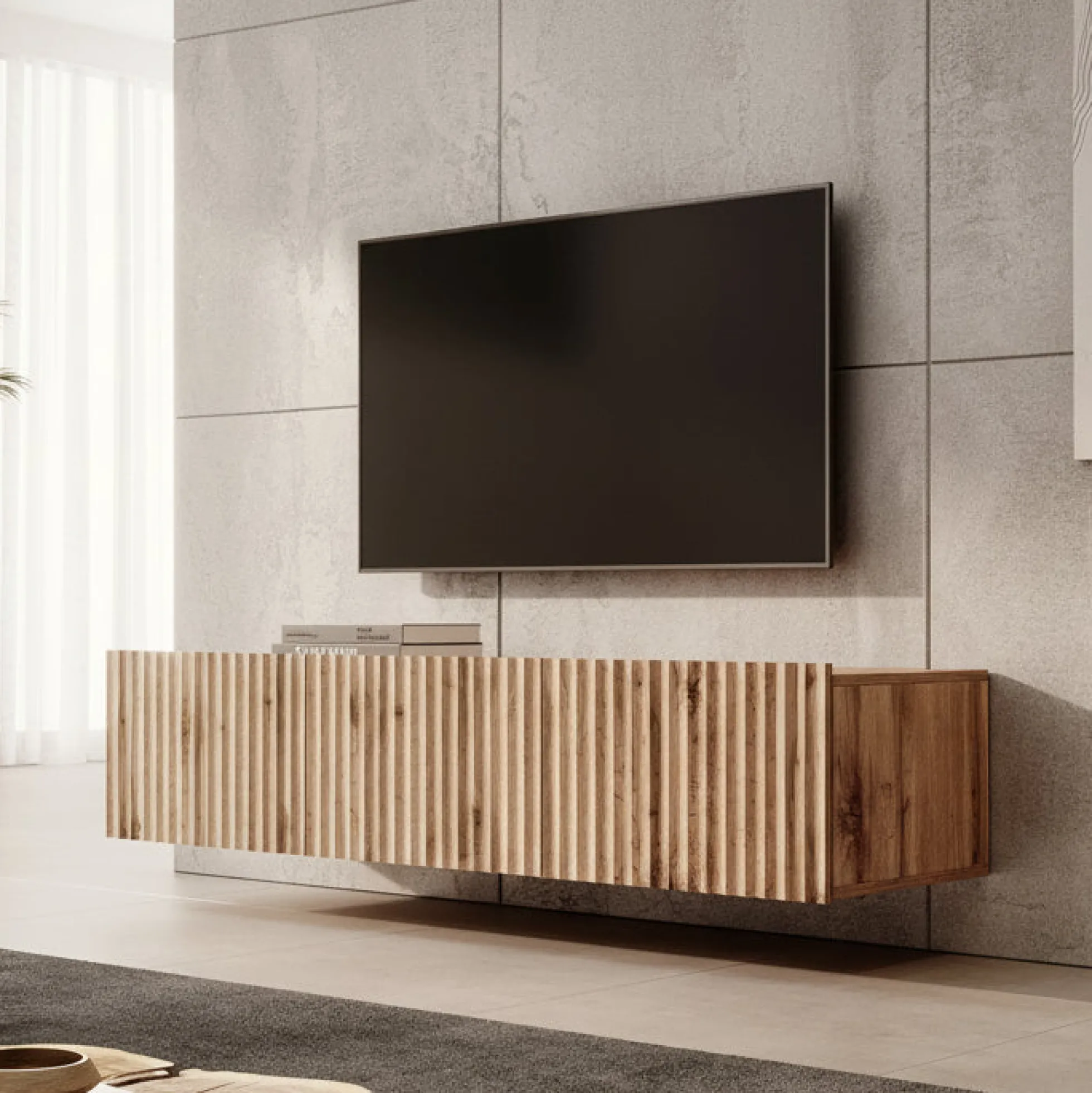 Pepinos - TV-Meubel - Eiken - 150x42x33 cm