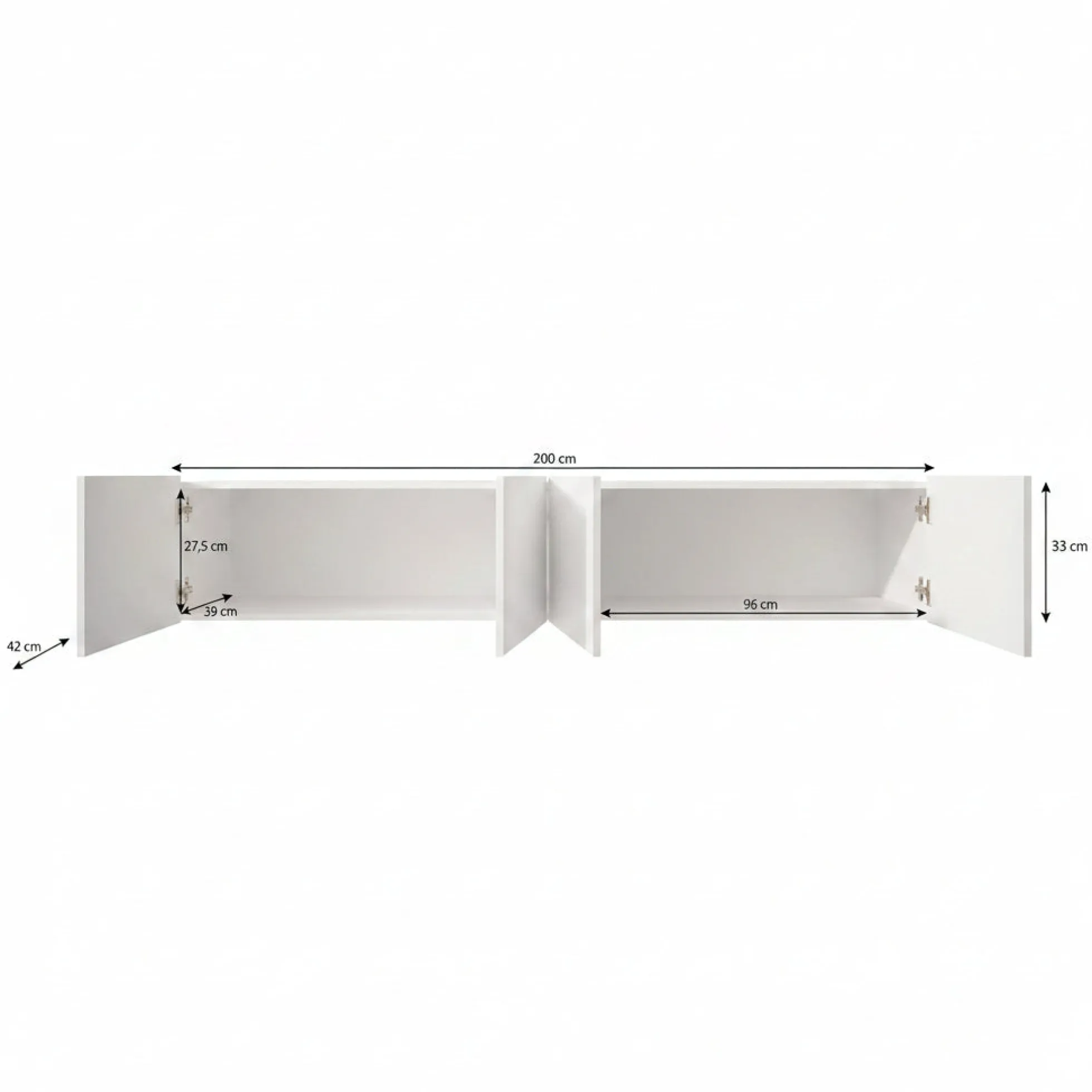 Pepinos - TV-Meubel - Eiken - 200x42x33 cm