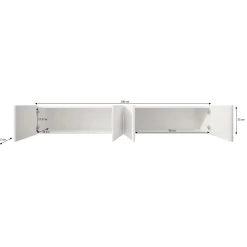 Pepinos - TV-Meubel - Mat zwart - 200x42x33 cm