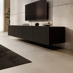 Pepinos - TV-Meubel - Mat zwart - 200x42x33 cm