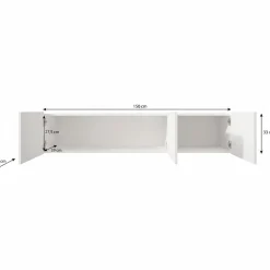 Pepinos - TV-Meubel - Mat zwart - 150x42x33 cm