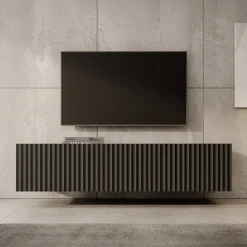 Pepinos - TV-Meubel - Mat zwart - 150x42x33 cm
