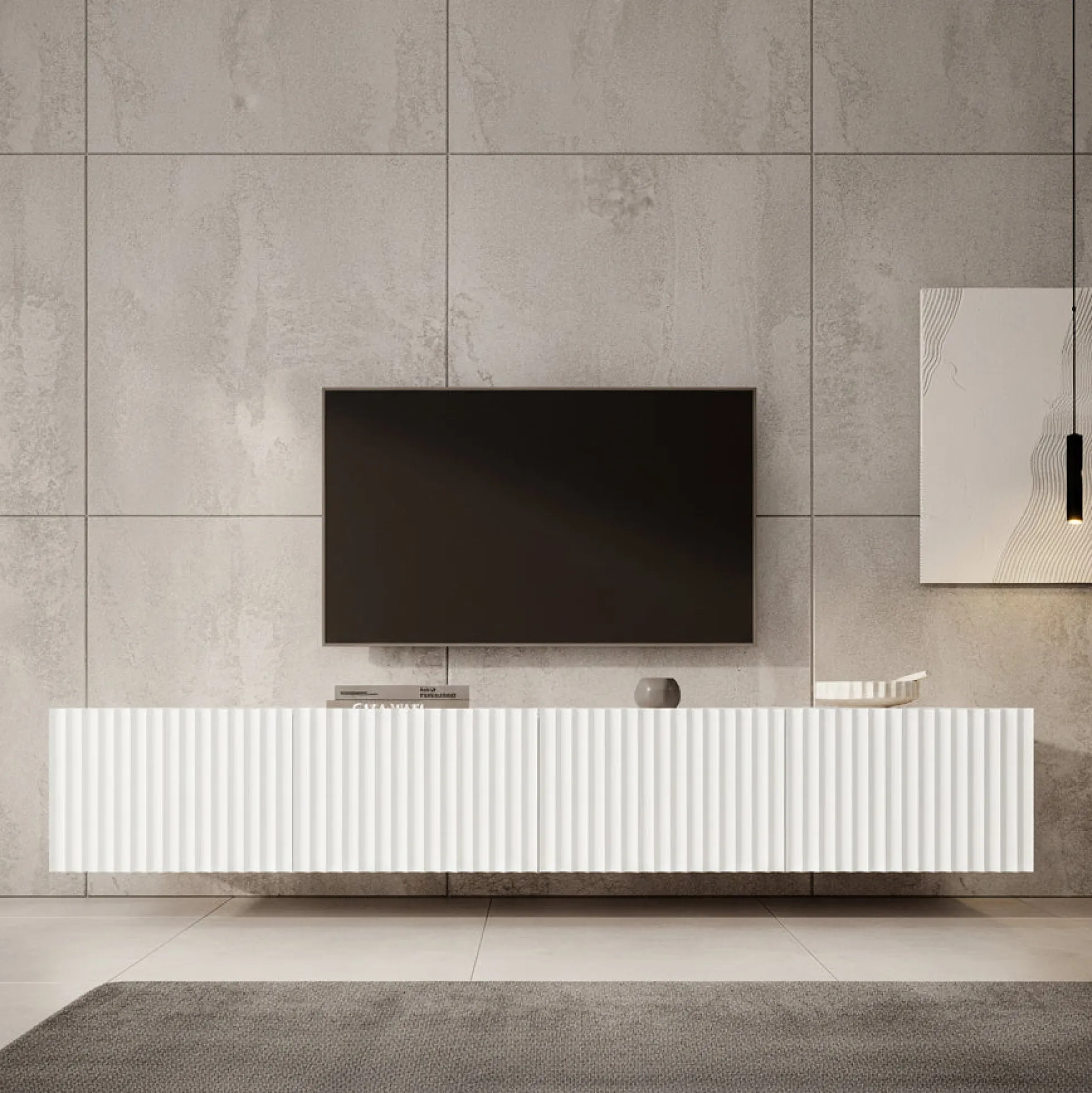 Pepinos - TV-Meubel - Wit - 200x42x33 cm