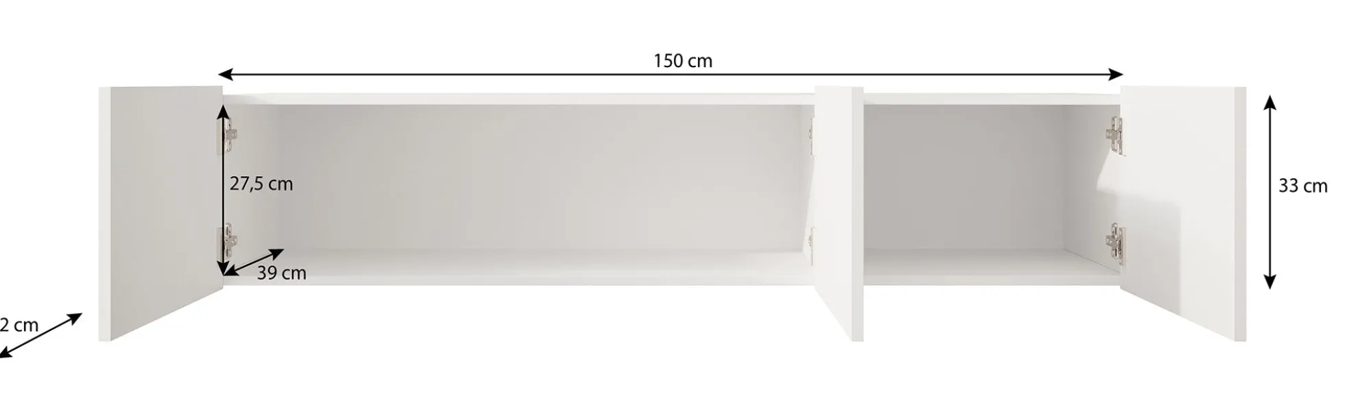 Pepinos - TV-Meubel - Wit - 150x42x33 cm