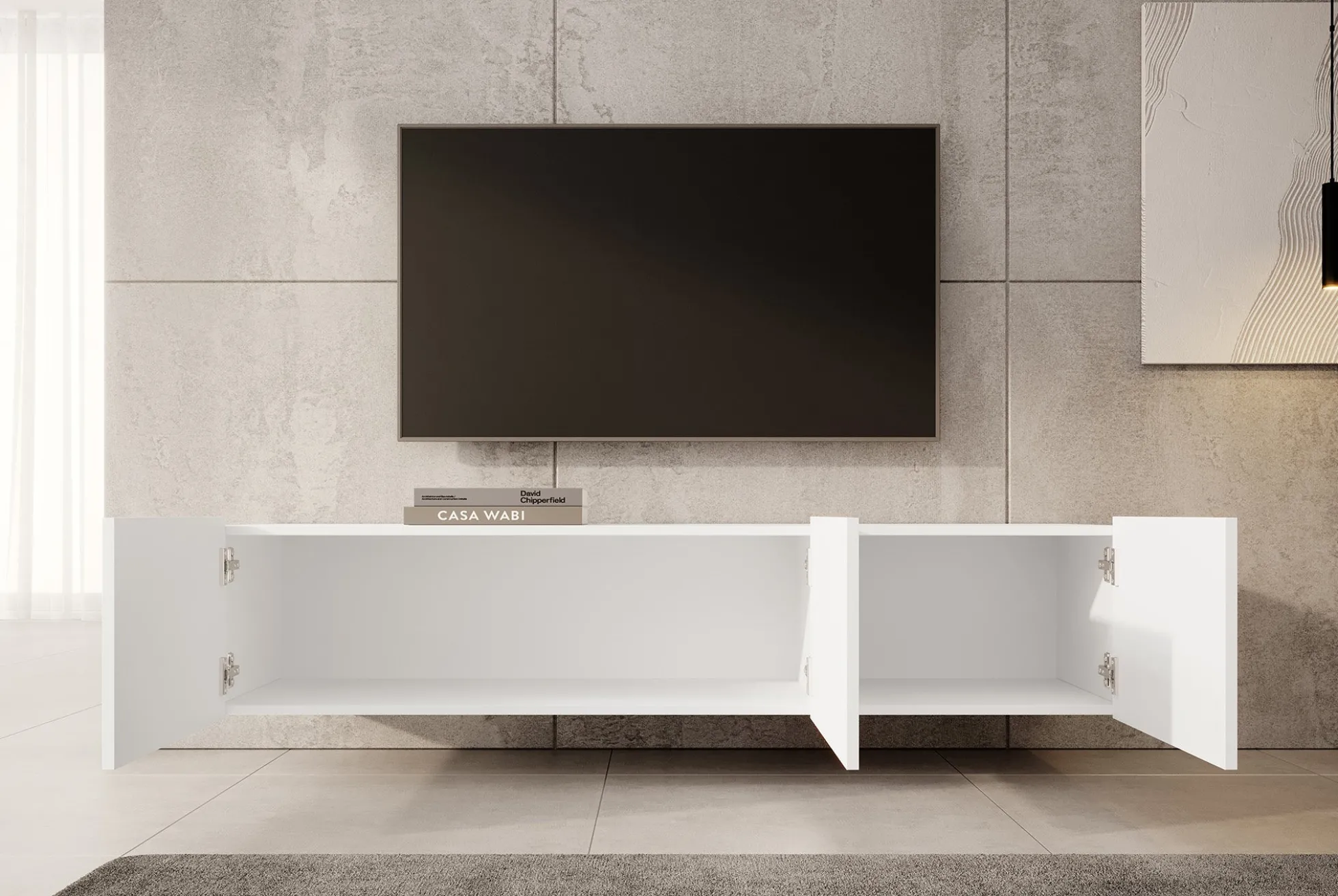 Pepinos - TV-Meubel - Wit - 150x42x33 cm