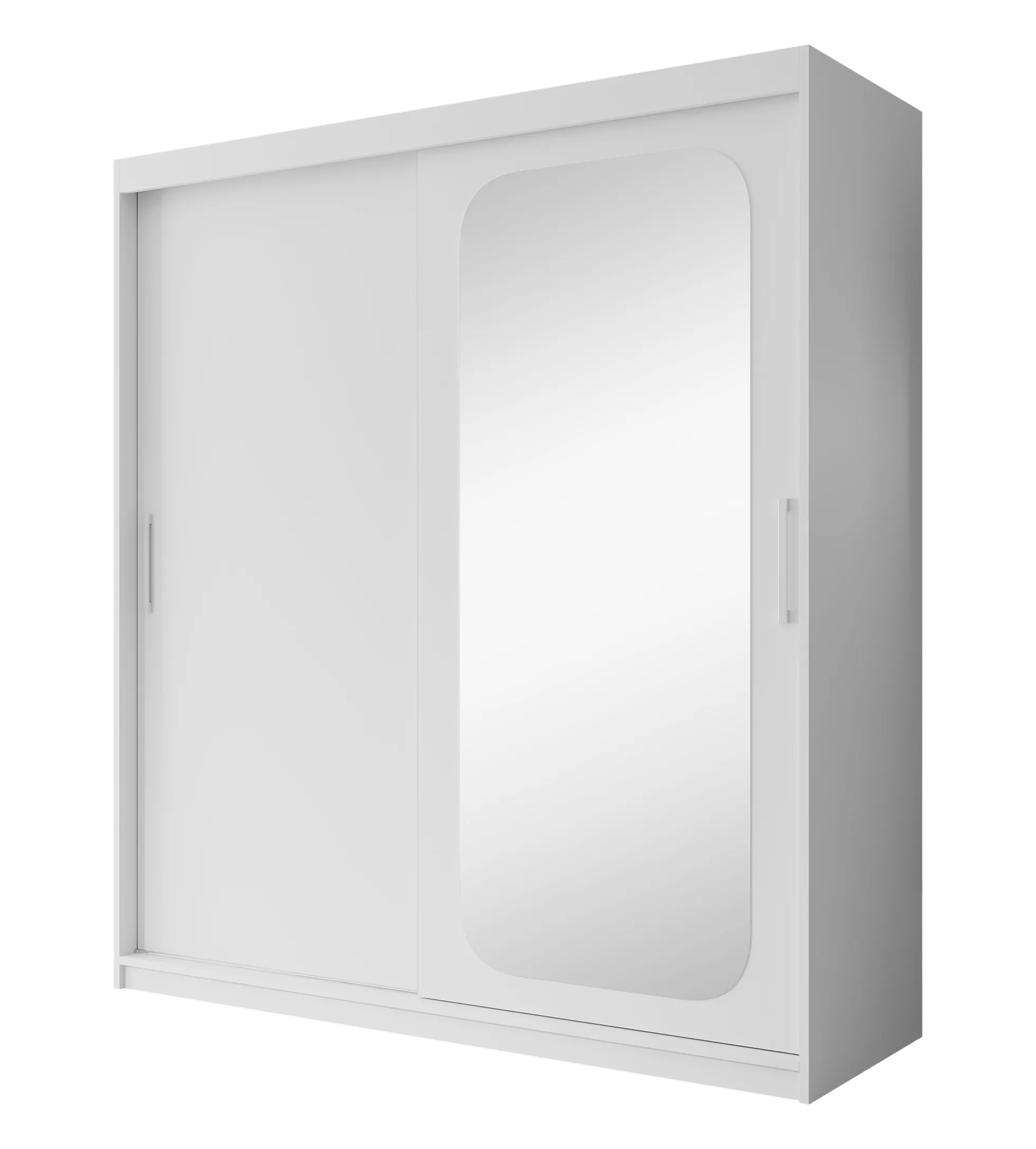 Pete - Kledingkast met schuifdeuren - Wit - 180x62x200 cm