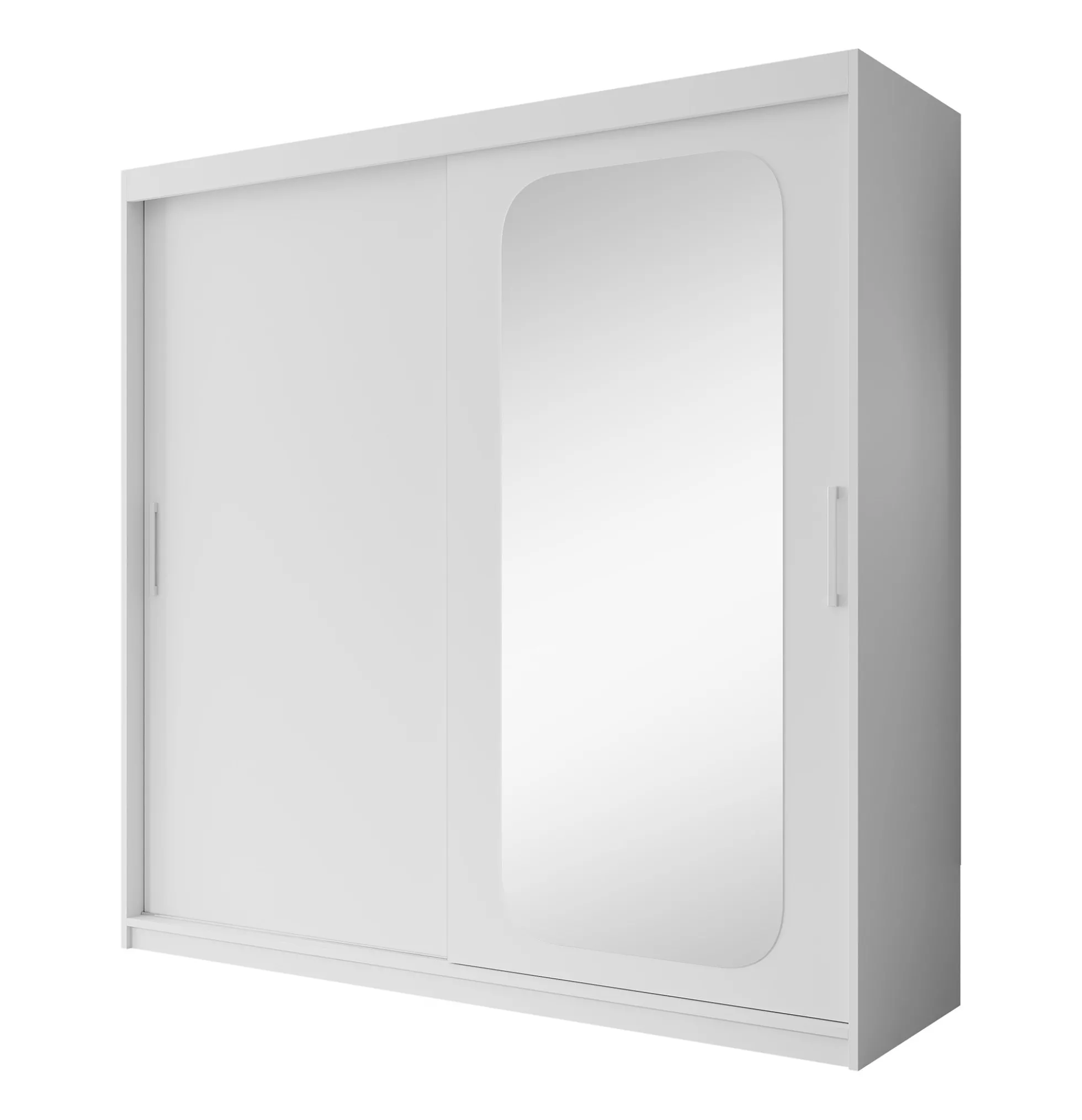 Pete - Kledingkast met schuifdeuren - Wit - 200x62x200 cm