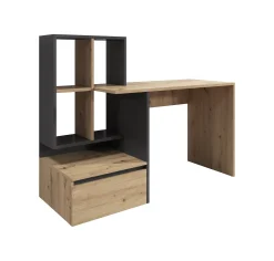 Pierre 2 - Bureau - Eiken/antraciet - 145x52 cm