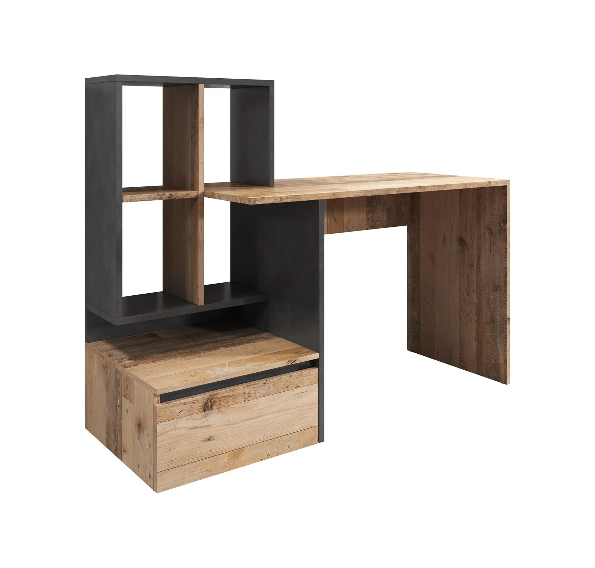 Pierre 2 - Bureau - Licht eiken/antraciet - 145x52 cm