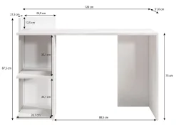 Pierre - Bureau - Eiken/antraciet - 120x52 cm